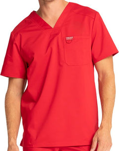 Mens Red Revolution Scrub Top - ONLINE ONLY