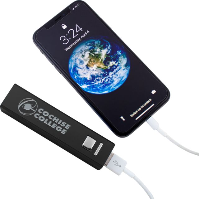 Cochise College Aluminum Power Bank Cochise College Side Stacked Engraved - ONLINE ONLY