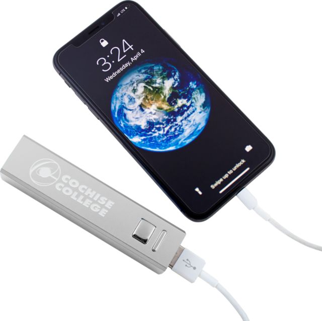 Cochise College Aluminum Power Bank Cochise College Side Stacked Engraved - ONLINE ONLY