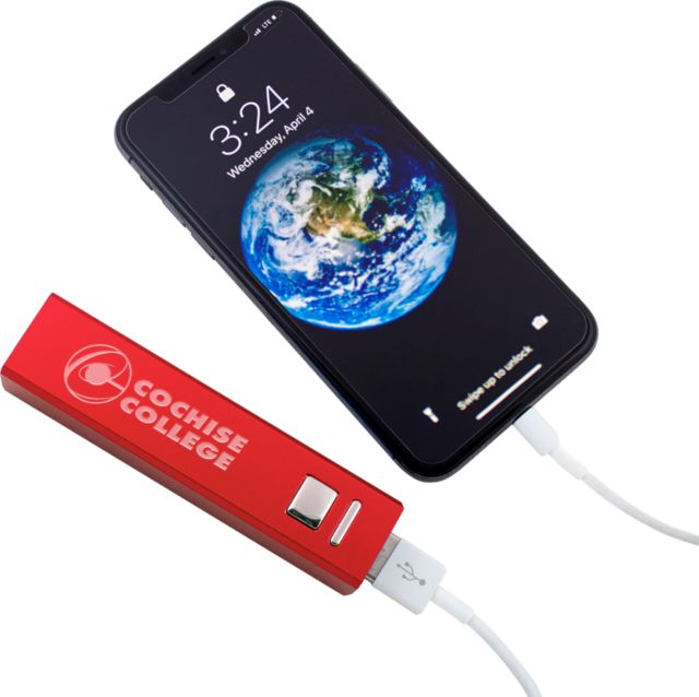 Cochise College Aluminum Power Bank Cochise College Side Stacked Engraved - ONLINE ONLY